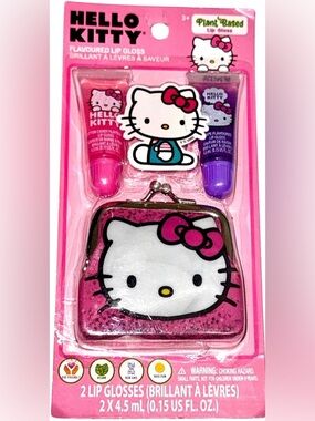 Hello Kitty Pink and Purple Coin Purse Gift Set